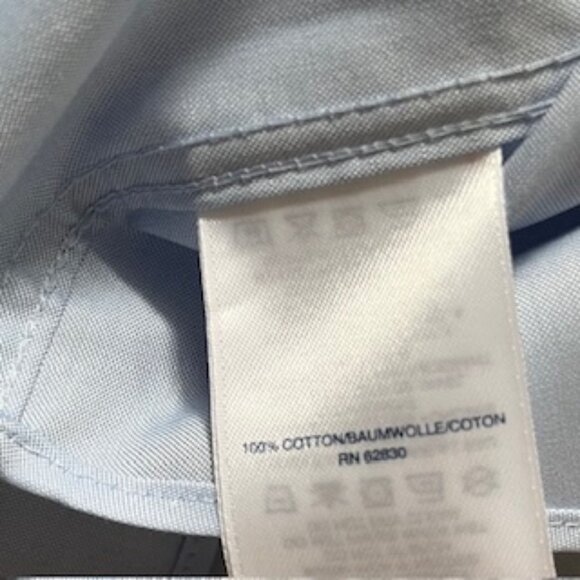 🧡3/15 NWOT Lands' End Outfitters No Iron Pinpoint Oxford Shirt Men's 16x33 - Picture 4 of 8